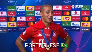 THIAGO ALCÂNTARA SPEAKING DIFFERENT LANGUAGES [upl. by Woods]