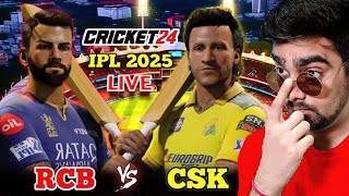 IPL 2025 LIVE RCB Vs CSK CRICKET 24 Hardest Mode ON [upl. by Etireugram]