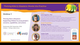 TKID Webinar 1 Supporting Kids in Disasters [upl. by Dory]