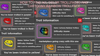 how to get cartoony rainbow and all color trollfaces find the trollfaces rememed [upl. by Thayer]