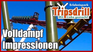 Tripsdrill neue Achterbahn 2020 Volldampf  Offride Impressionen aus dem Park [upl. by Eseila656]