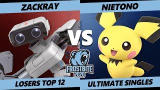 Frostbite 2020 SSBU Losers Top 12  GW  zackray ROB Vs DNG  Nietono Pichu Ultimate Singles [upl. by Rica162]