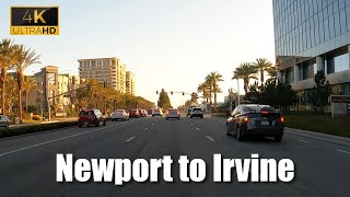 Newport Beach to Irvine California  Jamboree road  4K Driving Tour [upl. by Sheng]