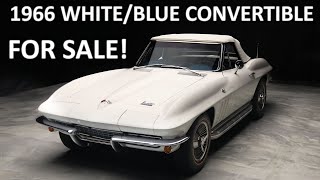 1966 White Corvette Convertible for sale SOLD [upl. by Nauqit855]