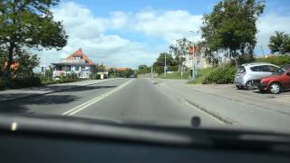 Køretur fra syd for Ebeltoft gennem byen til Strandhøjen 8 Egsmark Strand Ebeltoft [upl. by Marriott]