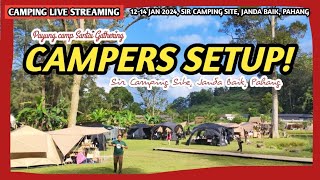 CAMPING LIVE STREAMING  SETUP PARA CAMPERS DI PAYUNG SANTAI GATHERING  Sir Camping Site Janda Baik [upl. by Dyer606]