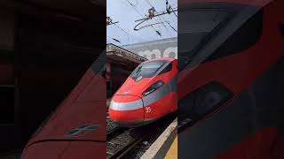 FrecciaRossa ETR1000 in partenza da termini altavelocità trenitalia frecciarossa fs [upl. by Anirtep]