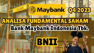 Analisa Fundamental Saham BNII Q4 2023  Bank Maybank Indonesia Tbk [upl. by Mlawsky]