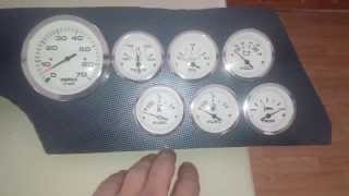 Sea Ray 270 Sundancer gauge replacement new Teleflex Lido gauges [upl. by Essila577]