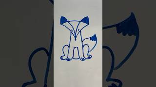 Fox drawing from V Alphabet  Fox drawing fox animal shorts art artist draw draw education [upl. by Elleiand930]