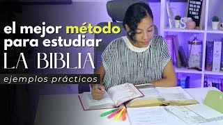 ¡Así es como debes ESTUDIAR la BIBLIA El mejor método de estudio bíblico  ejemplos prácticos [upl. by Nikolos]