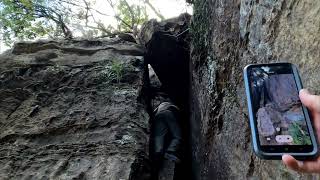 Gerringong Falls Chimney climb down to the bottom waterfall  Part 1 [upl. by Ybrek]