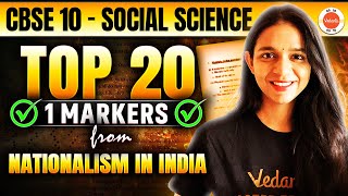 Nationalism in India Class 10 MCQs  CBSE Social Science History Chapter 2  Top 20 1 Markers [upl. by Adriena484]