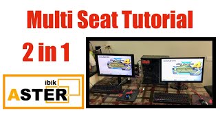 2 in 1 Multi PC Setup Tutorial Using Aster Multi Seat None Gaming [upl. by Nilrah]