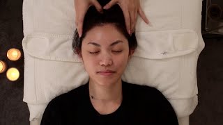 ASMR Facial  fall asleep deep relaxation whisper massage amp facial cupping for subscriber [upl. by Alinoel]