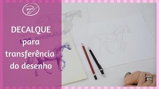 Tutorial Como transferir o desenho usando o método decalque  Professora Rosinha [upl. by Lonnard140]