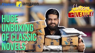 Huge Unboxing of Classic Books 📚 x GIVEAWAY [upl. by Edieh538]