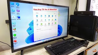 How to Use Any SmartNormal TV as a PC Monitor Use TV as Monitor [upl. by Silecara]