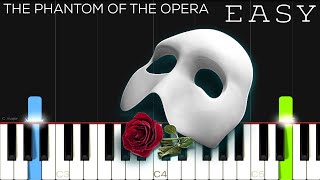 The Phantom Of The Opera Theme  EASY Piano Tutorial [upl. by Dorcy]