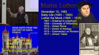 20 The Life of Martin Luther part 1 [upl. by Ehcram]