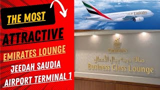 Emirates lounge in Jeddah airport emiratesbusinessclass travel  firstclass [upl. by Hebe]