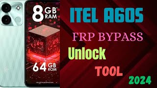 Itel A60 FRP Bypass Android 1213  New Solution Google Account Bypass hardrest unlock tool 2024 [upl. by Alegnat]