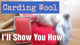 How To Easily Card Your Own Wool  Turn Roving Wool Into Carded Wool  Needle Felting For Beginners [upl. by Gerta]