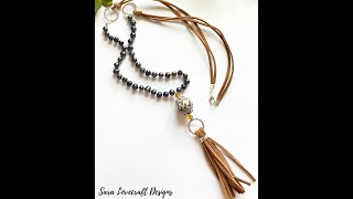 Happy Tuesday  Knotted Pearl Necklace with Faux Leather Tassel [upl. by Pinter165]