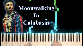 Moonwalking In Calabasas Piano DDG ft BluefaceYG Piano Tutorial [upl. by Nahama]