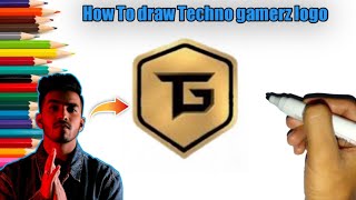 How to draw Techno Gamerz logo step by step ahmarthub398 [upl. by Aerb]