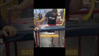 215 kg side pressure💀🥶 armwrestling motivation fyp shorts [upl. by Phip835]