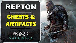 Repton Treasure Chests Artifacts Wealth Locations  Assassins Creed Valhalla Collectibles Guide [upl. by Bosch]