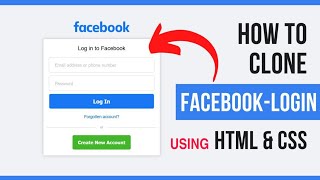 How to make Facebook login clone using HTML amp CSS in Hindi [upl. by Ynnob]