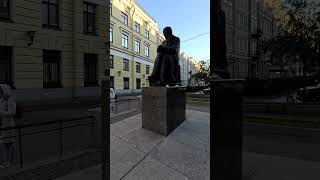 Monument to Dostoevsky in Bolshaya Moskovskaya Street [upl. by Karlen823]