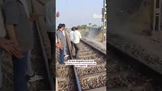 A man was arrested after trying to film a reel while driving his Mahindra Thar on a railway track [upl. by Faye]