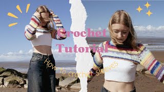 How to Crochet Sleeves using the Raglan Method [upl. by Prader]