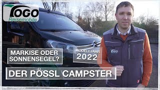 😍 Pössl Campster  MJ 2022 Markise oder Kederleiste [upl. by Hulbert]