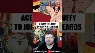 Ace Invites Luffy To Whitebeards  One Piece onepiece onepiecereaction anime reaction [upl. by Ahtilat]