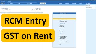 RCM Entry in Tally Prime  GST on Rent  GST [upl. by Ogdan]