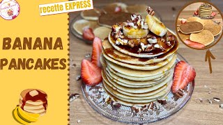 Pancakes à la banane 🥞🍌 recette EXPRESS [upl. by Aicatsue]