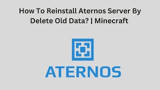 How To Reinstall Aternos Server By Delete Old Data  Minecraft [upl. by Acinelav266]