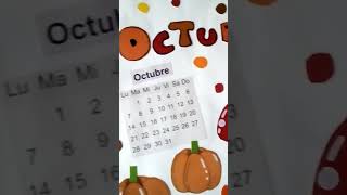 Calendario Mes de Octubre 2024🗓️🍂🎃🍄 [upl. by Aihseyn385]