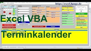 Terminkalender mit Bilder und Filter Ansicht in Kombinationsfeldern und in ListBox Excel VBA [upl. by Ettenauq]