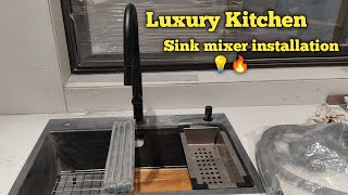 I Installed a Kitchen Sink Mixer  modular kitchen [upl. by Etnaled]