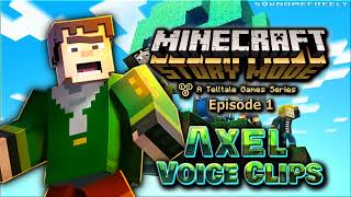 All Axel Voice Clips • Minecraft Story Mode  A Telltale Games Series Brian Posehn [upl. by Yeslek]