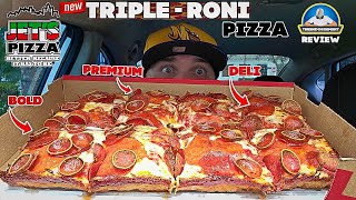 Jets Pizza® Triple  Roni Pizza Review 🍕  3 Different Types Of Pepperoni  theendorsement [upl. by Bernetta]