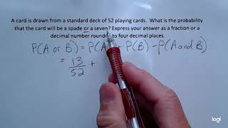 Addition Rule for Probability Example [upl. by Leyameg]