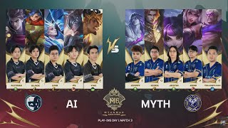 Ai Esports vs Mythic Seal M6 Myanmar Qualifier  Playin Stage Day 1 Game 2 BO3 [upl. by Odlanyer]