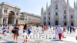 4K WALK Milan Italy  From Milan Cathedral to Palazzo del Senato [upl. by Aeret941]