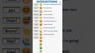 Example of Interjections In English  Part of Speech  English Grammar 😱💯✅ [upl. by Namlak]